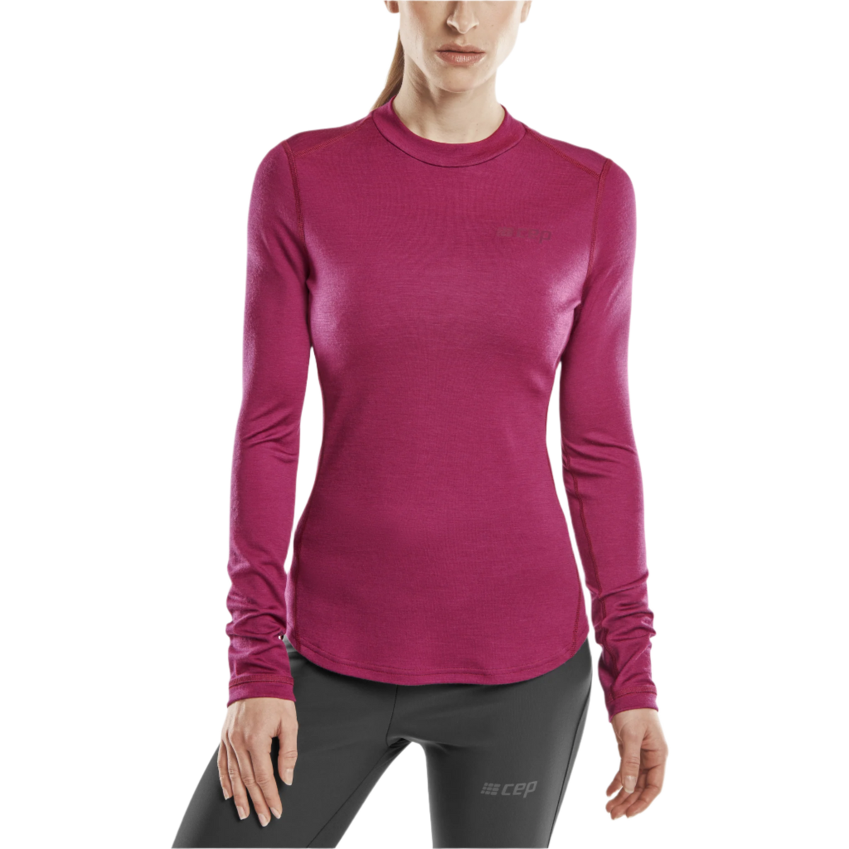 Cold Weather Merino Long Sleeve Shirt, Women, Purple Merino