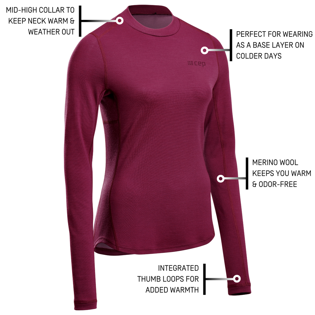 Cold Weather Merino Long Sleeve Shirt, Women