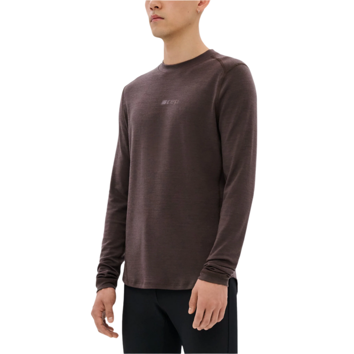 Cold Weather Merino Long Sleeve Shirt, Men, Aubergine Merino