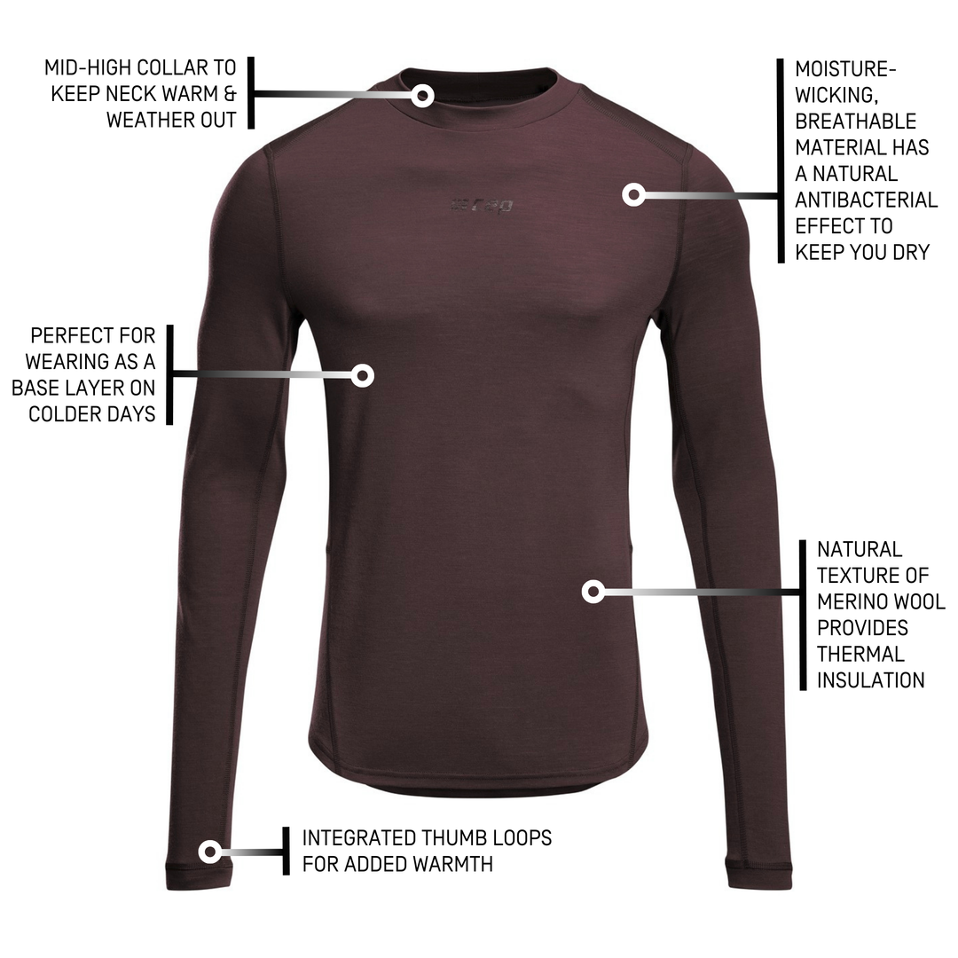 Cold Weather Merino Long Sleeve Shirt, Men