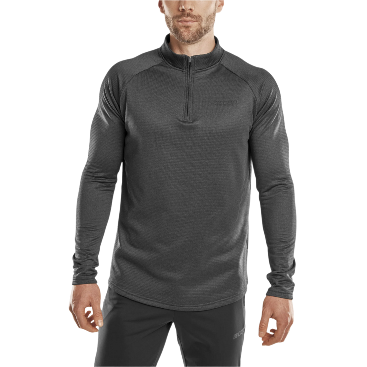 Cold Weather Quarter Zip Pullover, Men, Black