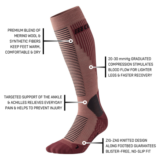 Cold Weather Tall Compression Socks, Women