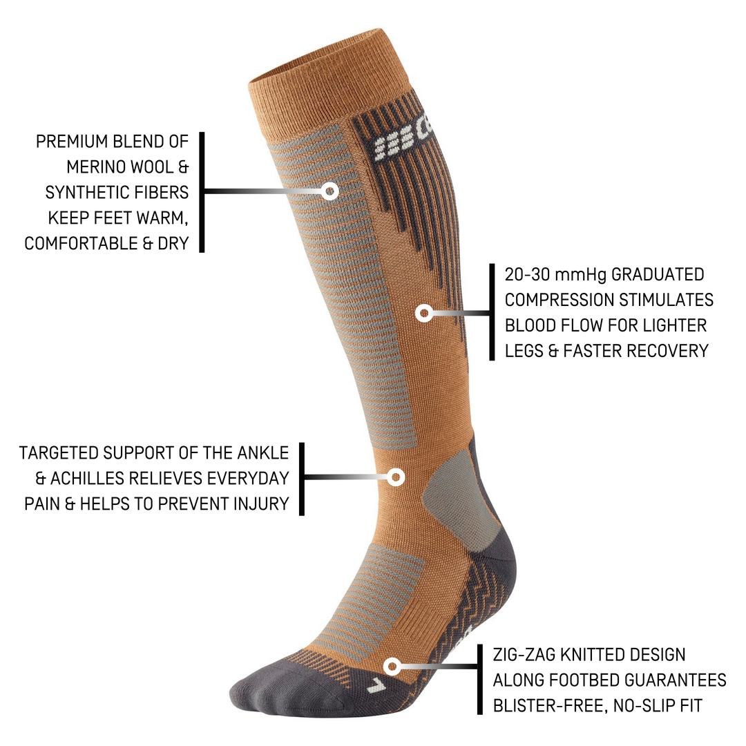 Cold Weather Tall Compression Socks, Men