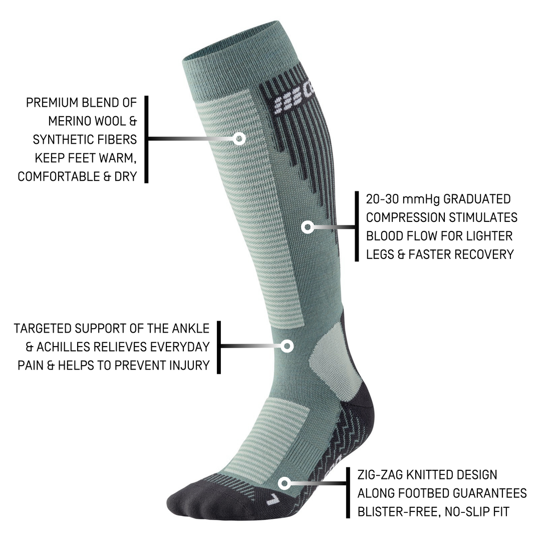 Cold Weather Tall Compression Socks, Men