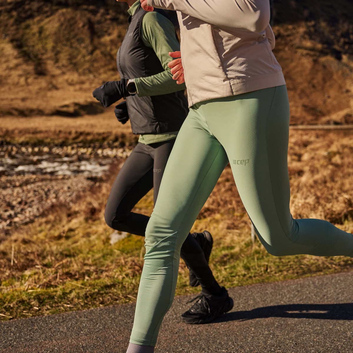 Cold Weather Tights, Women, Black, close-up detail