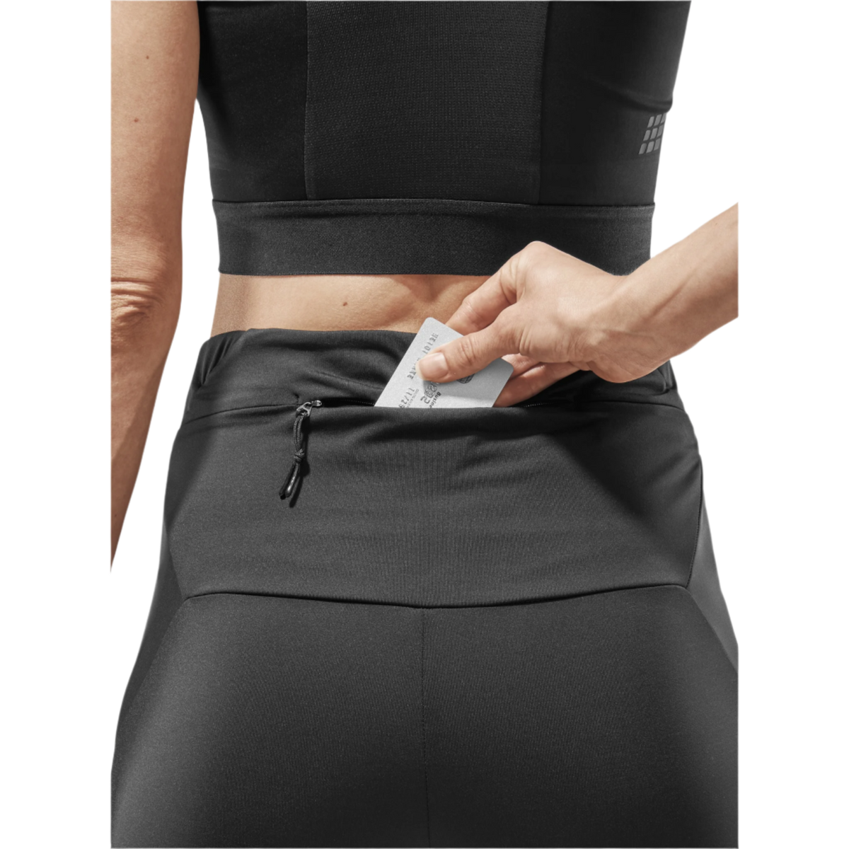Cold Weather Tights, Women, Black, close-up detail