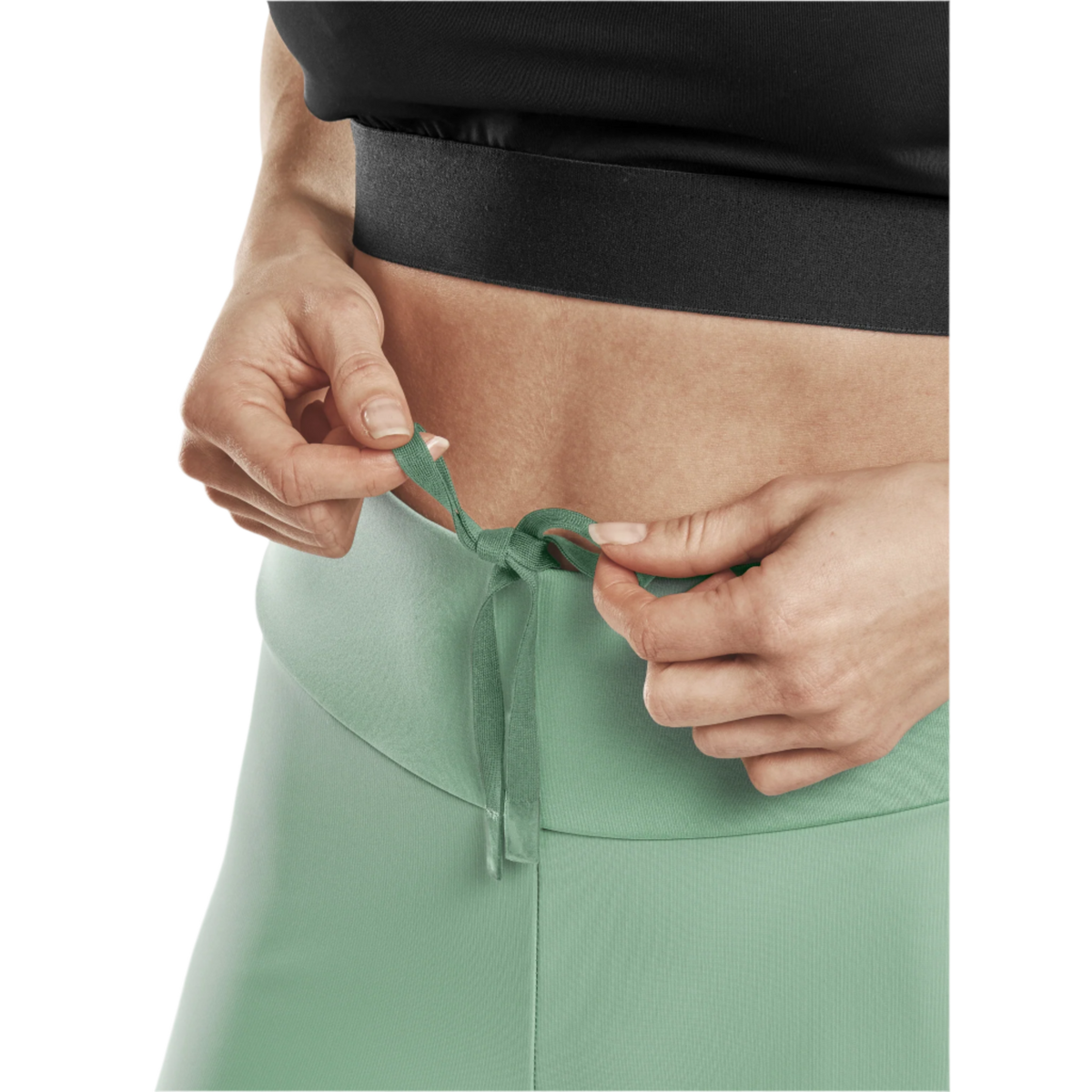Cold Weather Tights, Women, Light Green, close-up detail