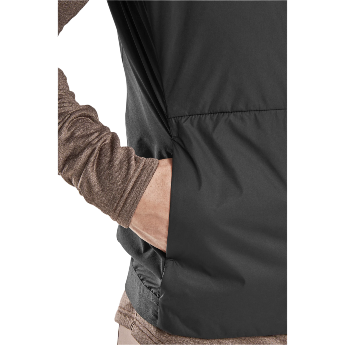 Cold Weather Reversible Vest, Men, Black, close-up detail