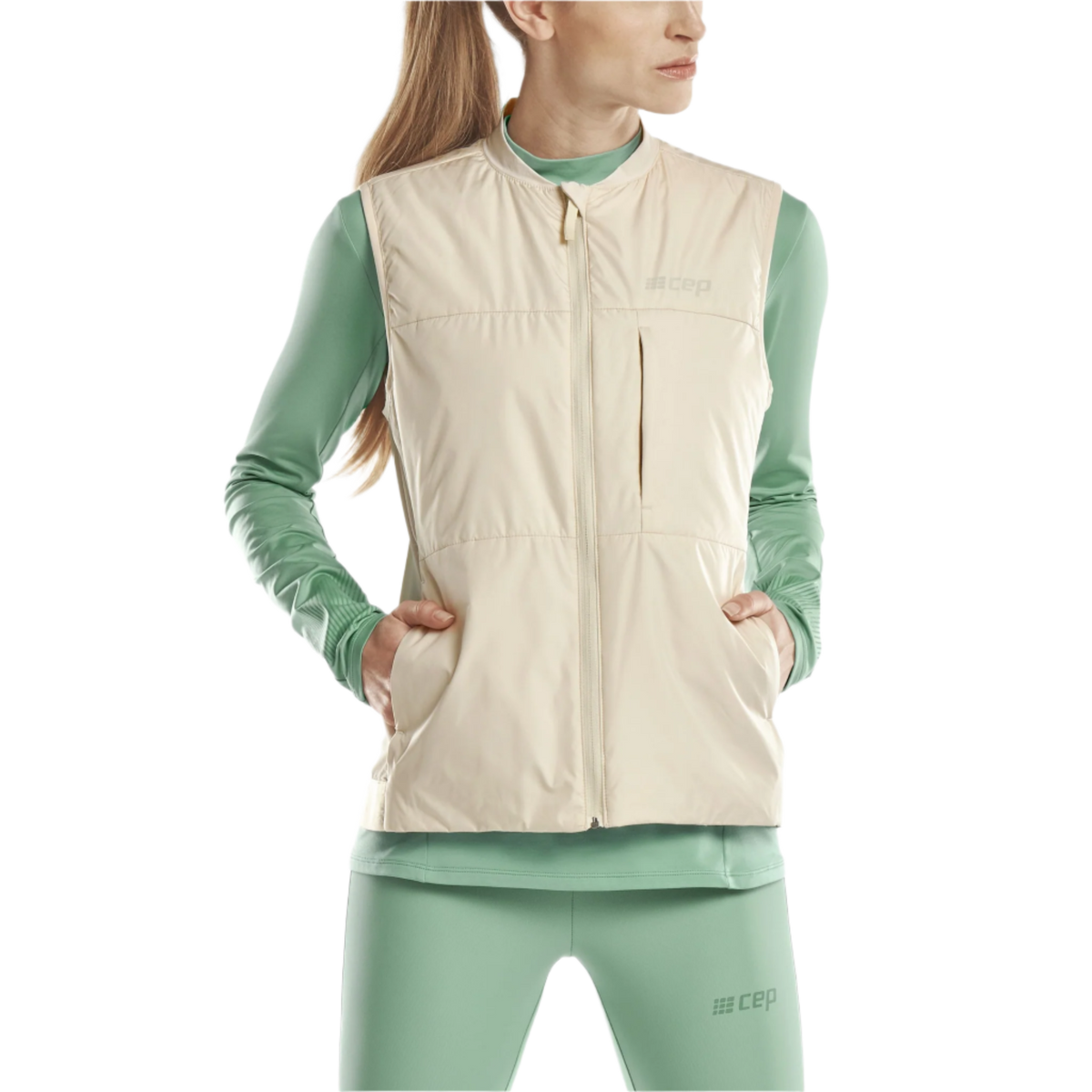 Cold Weather Reversible Vest, Women, Cream
