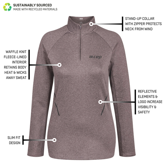 Cold Weather Quarter Zip Pullover, Women