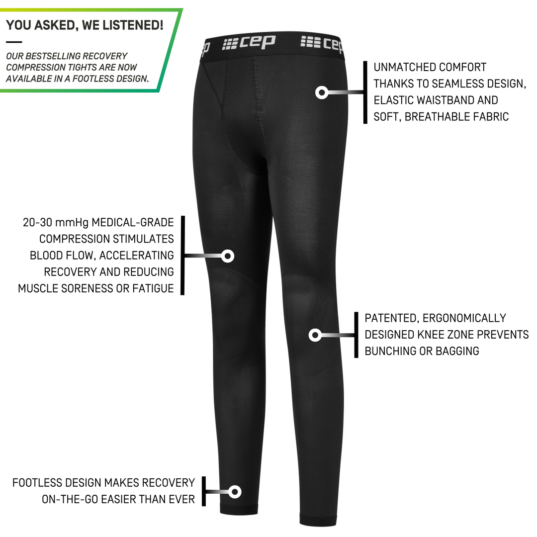 Footless Recovery Compression Tights, Men