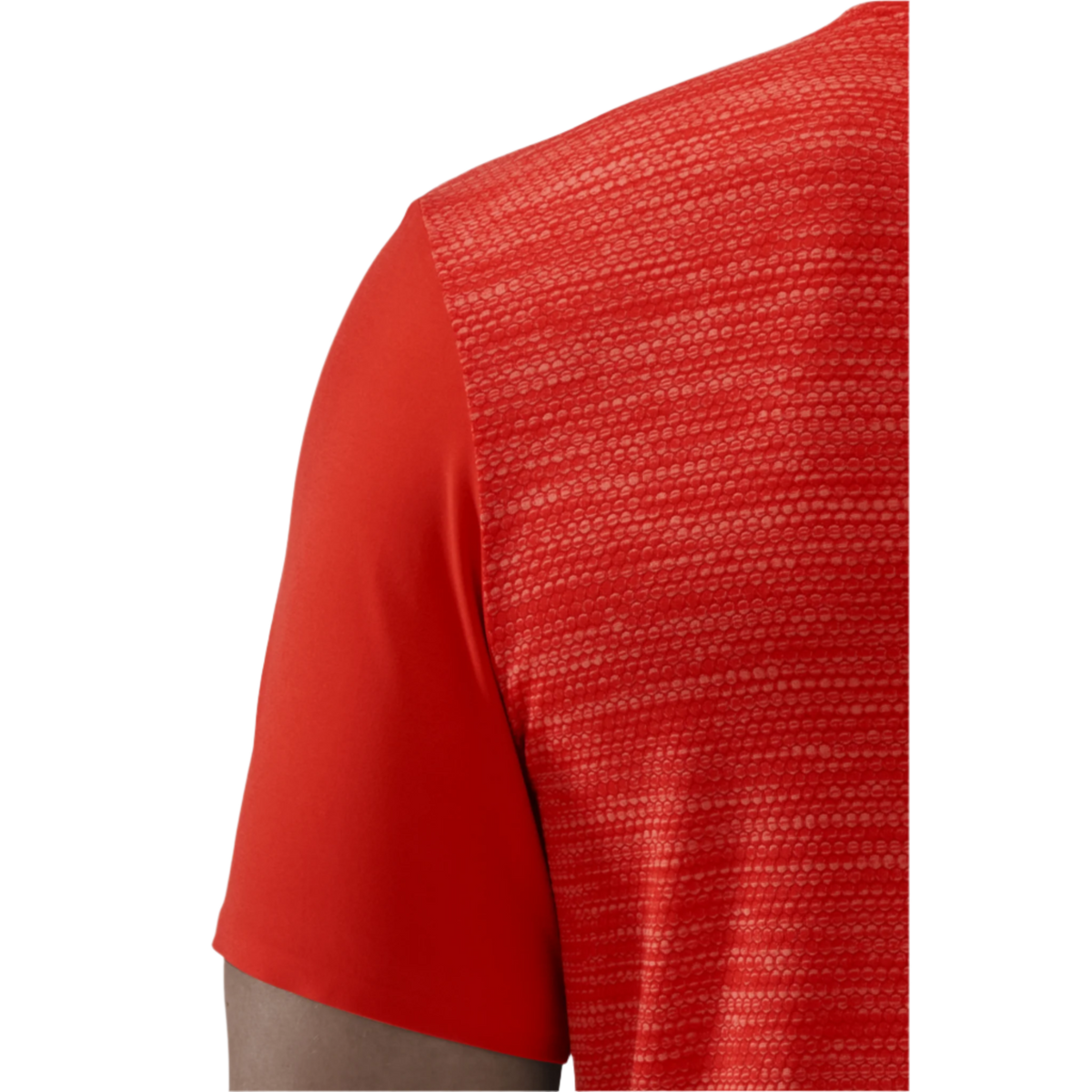 Run Shirt Short Sleeve, Men, Lava, close-up detail