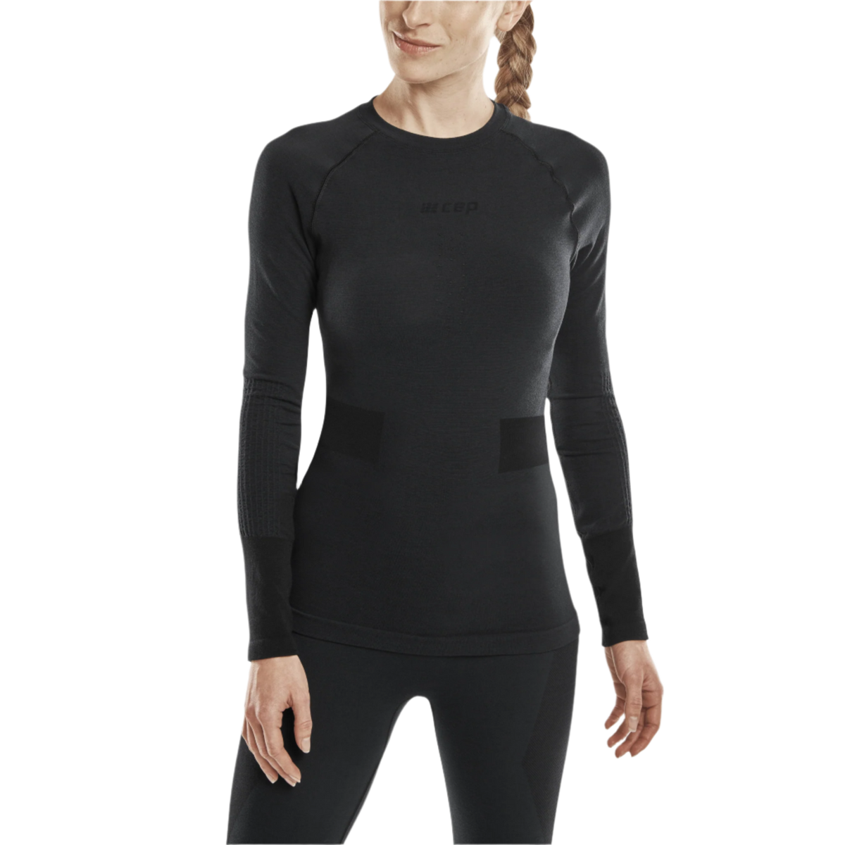 Ski Merino Base Shirt, Women, Black Merino
