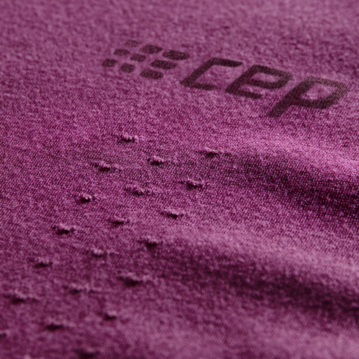 Ski Merino Base Shirt, Women, Purple Merino, close-up detail