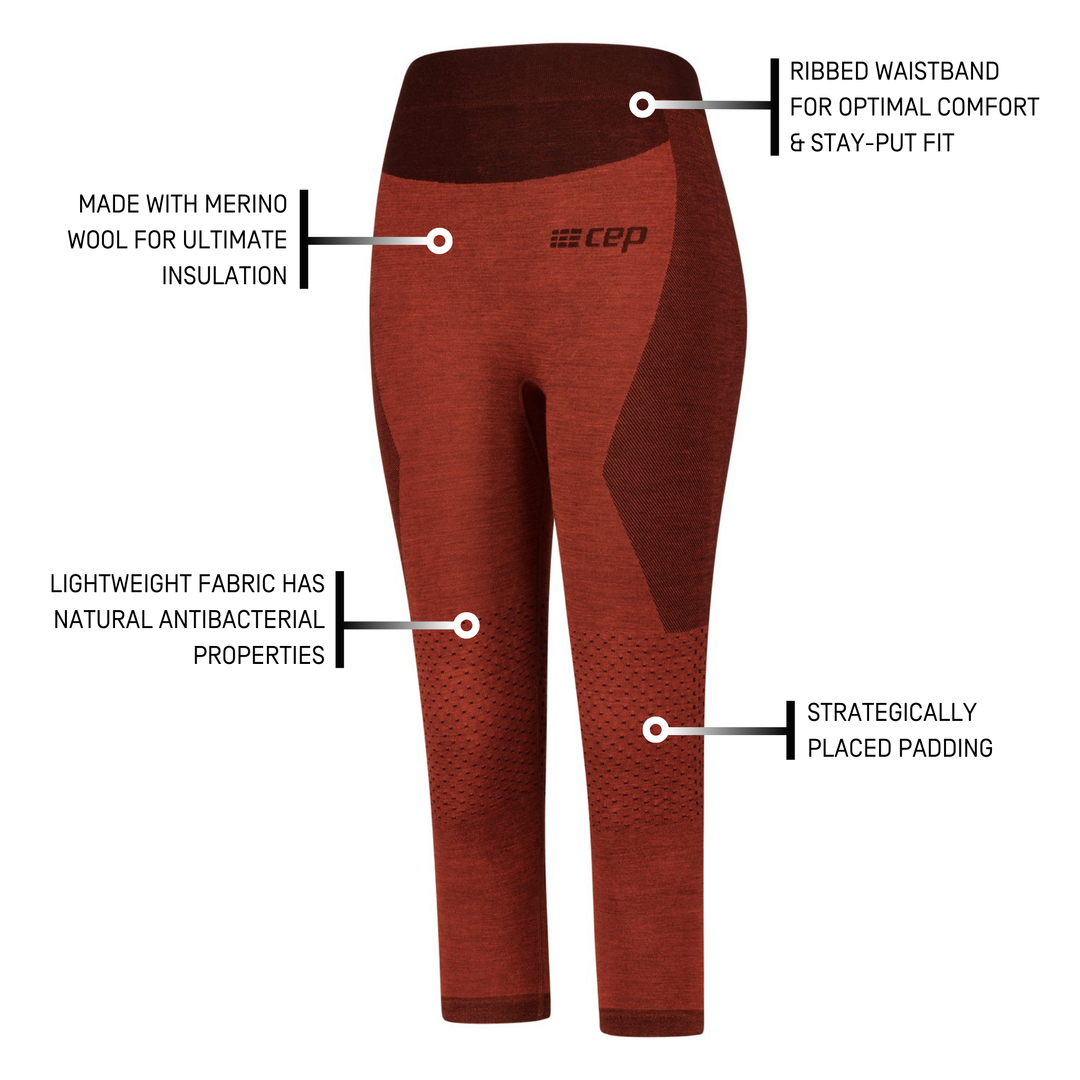 Ski Merino 3/4 Base Tights, Women