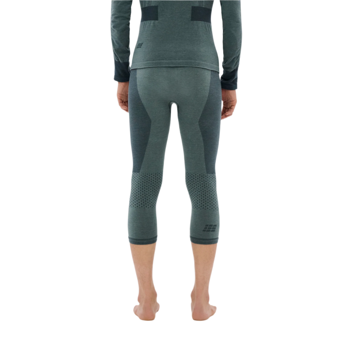 Ski Merino 3/4 Base Tights, Men, Blue-Grey