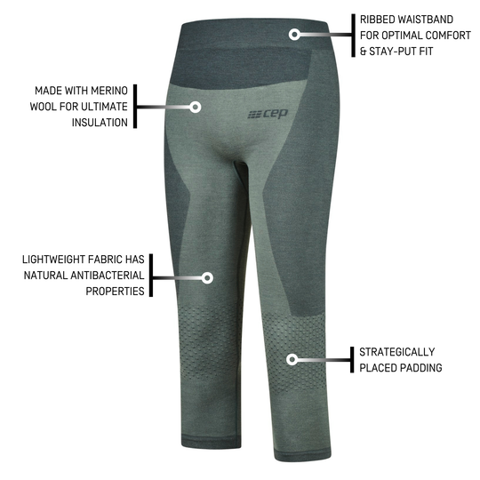 Ski Merino 3/4 Base Tights, Men