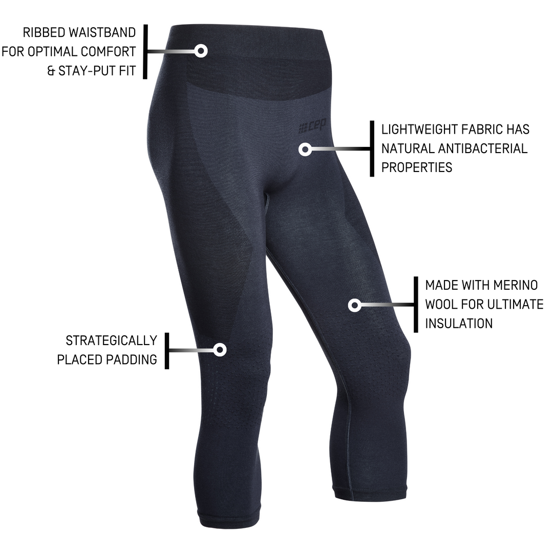 Ski Merino 3/4 Base Tights, Men