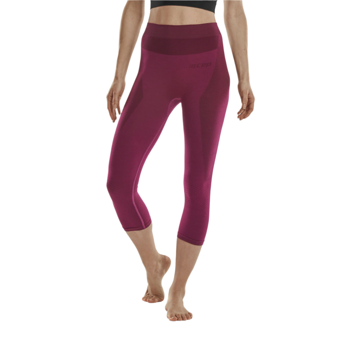 Ski Merino 3/4 Base Tights, Women, Purple Merino