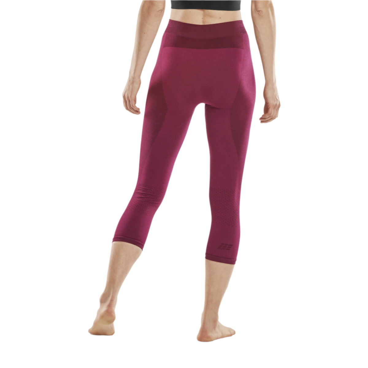 Ski Merino 3/4 Base Tights, Women, Purple Merino