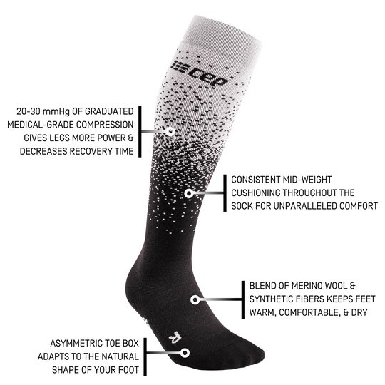 Ski Snowfall Tall Compression Socks, Men