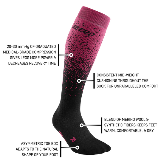 Ski Snowfall Tall Compression Socks, Men