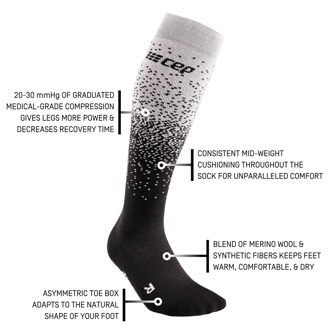 Ski Snowfall Tall Compression Socks, Women