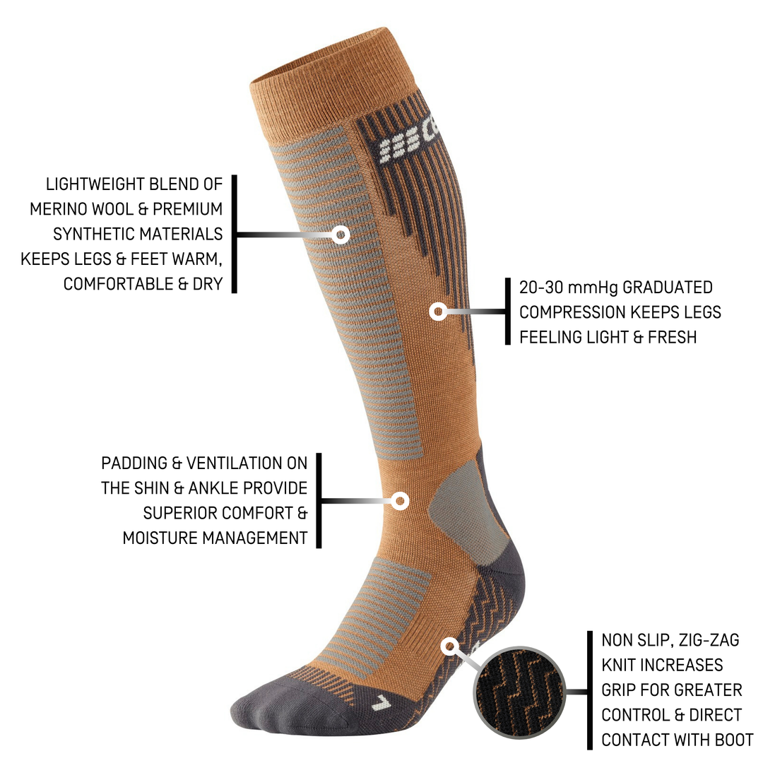 Ski Touring Tall Compression Socks, Women