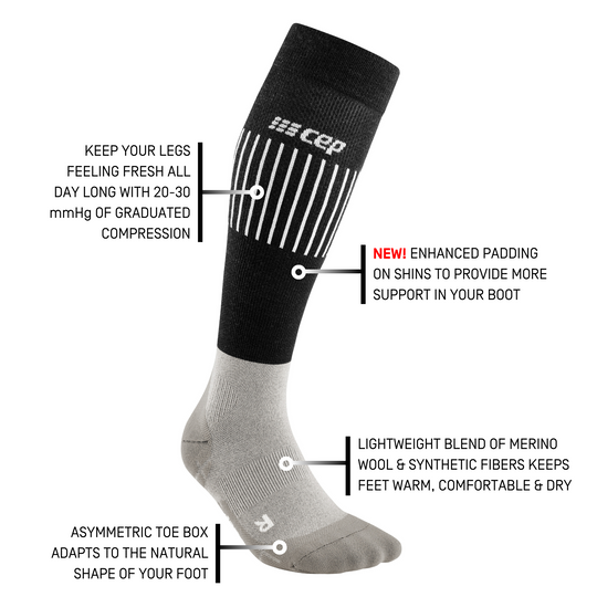 Ski Ultralight Tall Compression Socks, Men