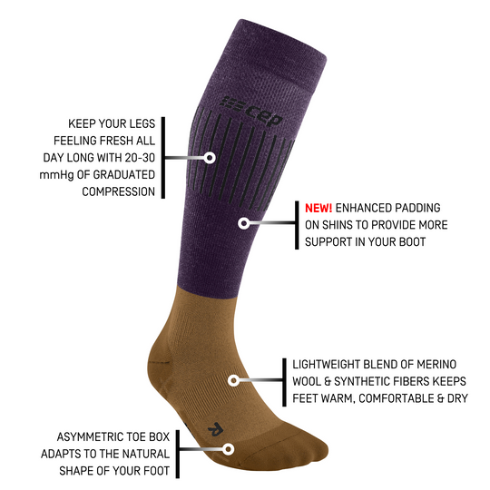 Ski Ultralight Tall Compression Socks, Men