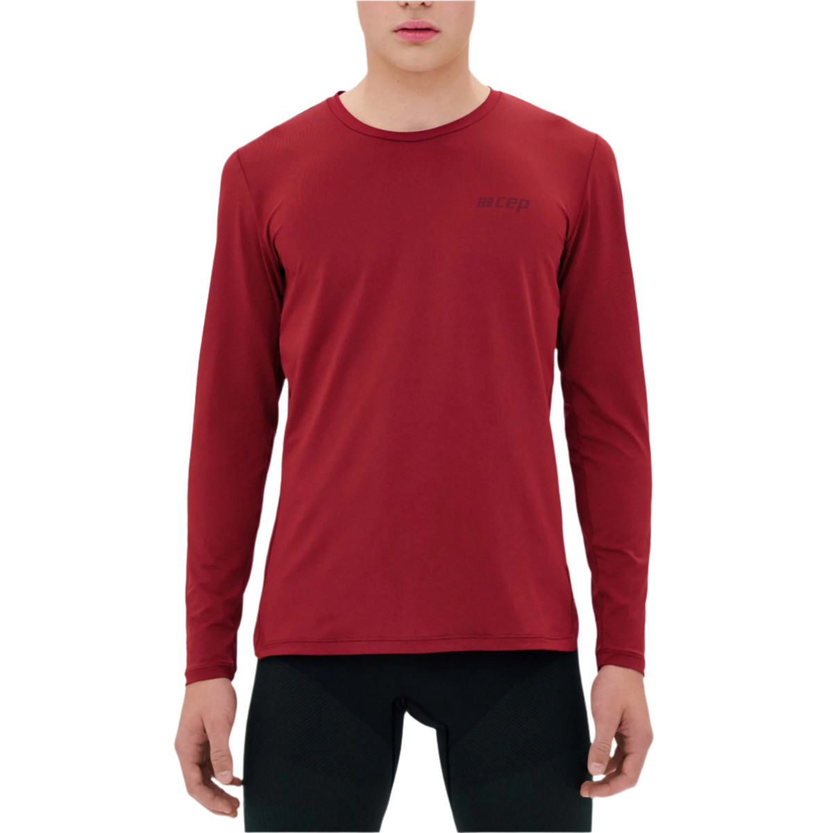 The Run Long Sleeve Shirt, Men, Crimson