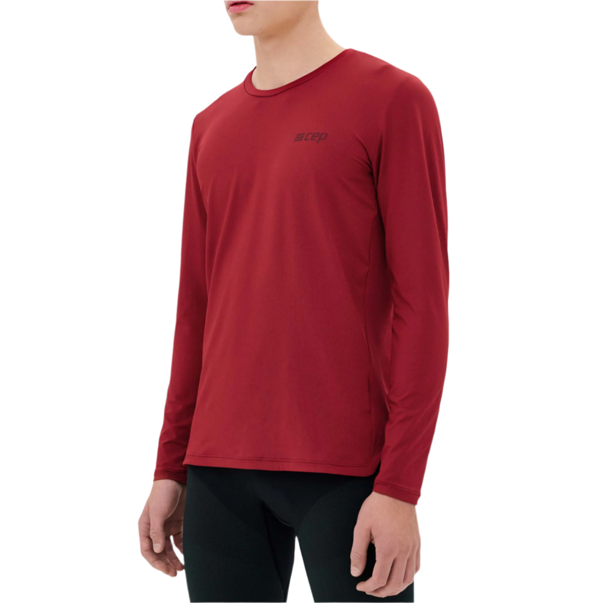 The Run Long Sleeve Shirt, Men, Crimson