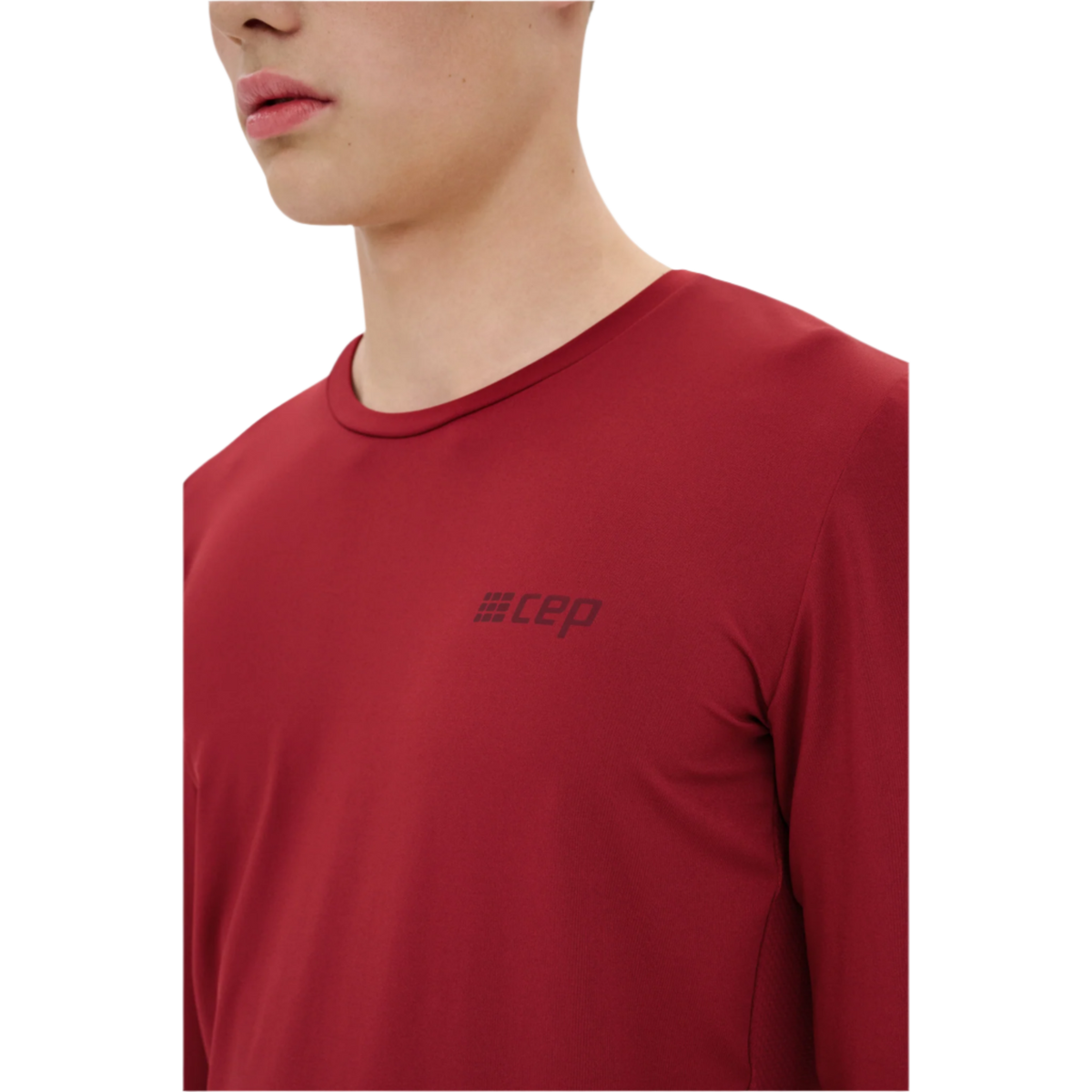 The Run Long Sleeve Shirt, Men, Crimson