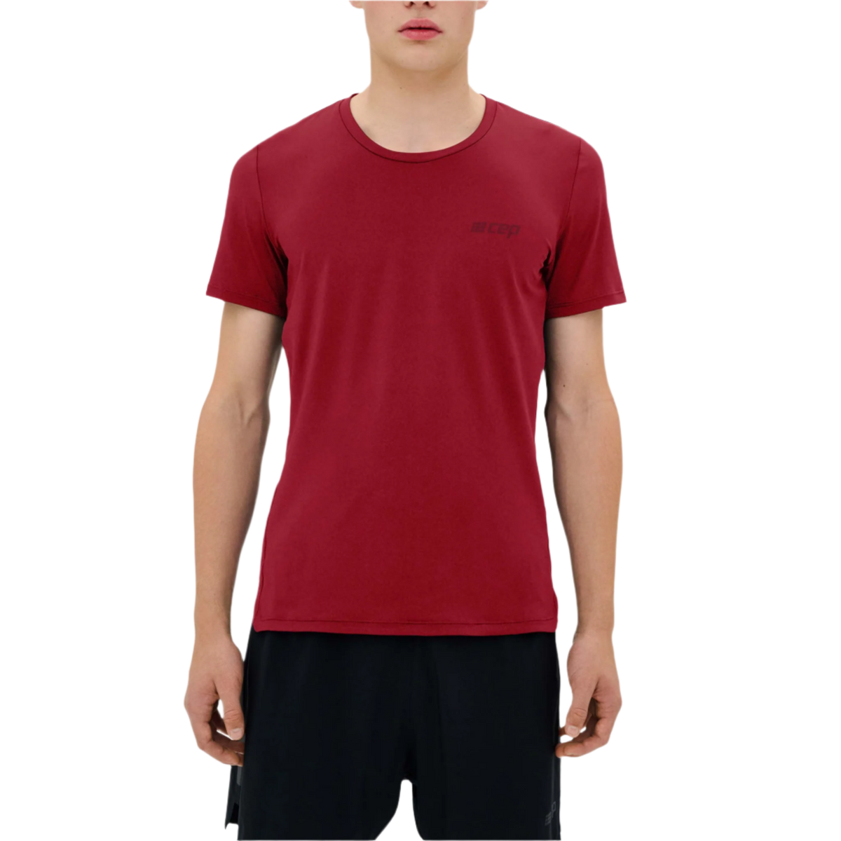 The Run Short Sleeve Shirt, Men, Crimson