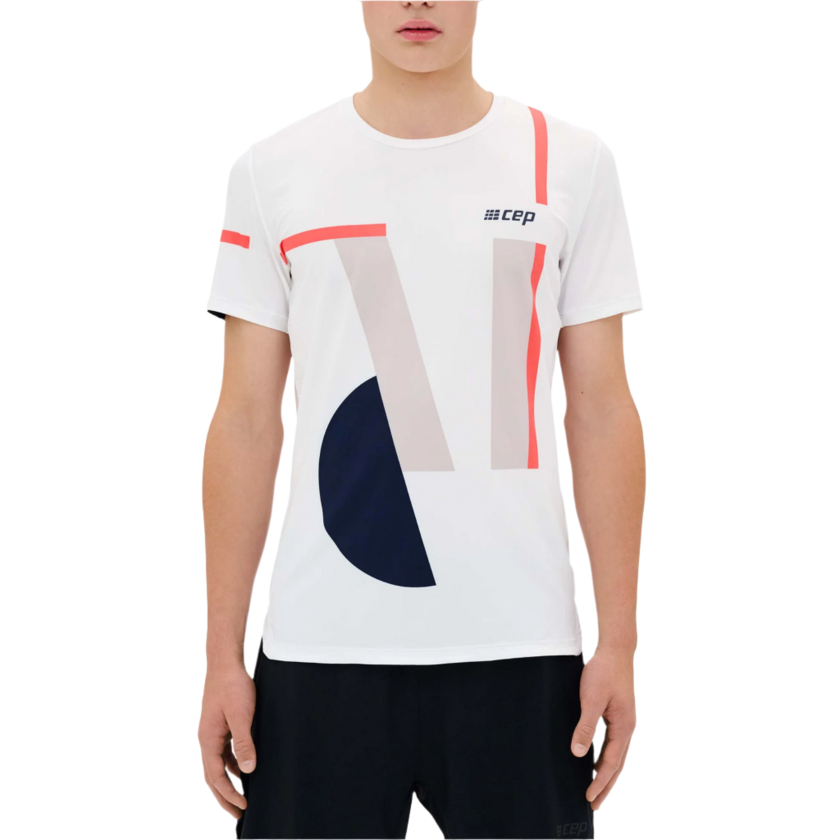The Run Short Sleeve Shirt, Men, White Multi
