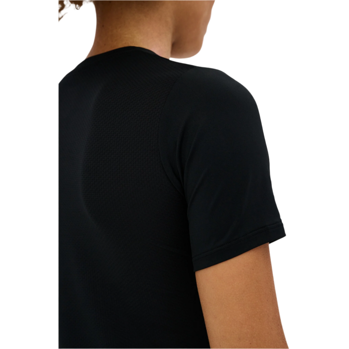 The Run Short Sleeve Shirt, Women, Black, close-up detail