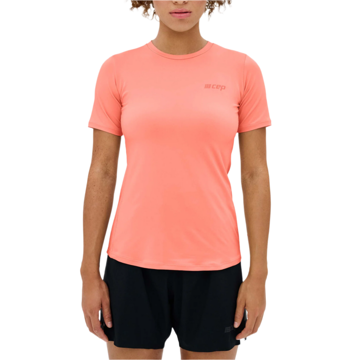 The Run Short Sleeve Shirt, Women, Coral