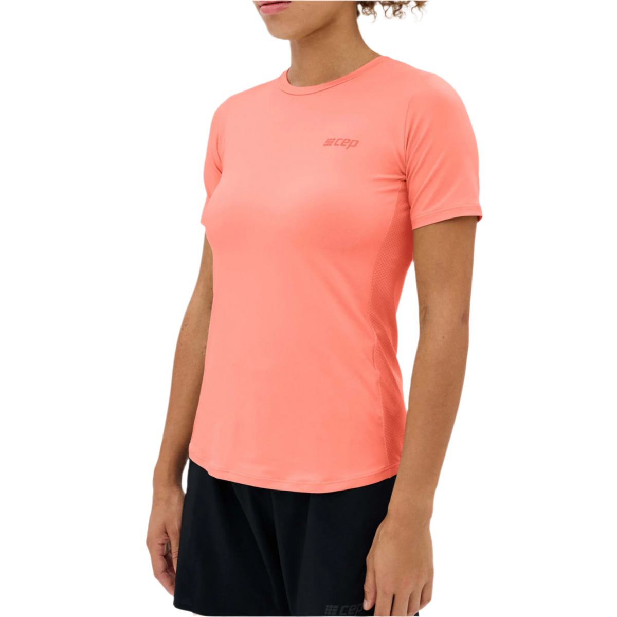 The Run Short Sleeve Shirt, Women, Coral