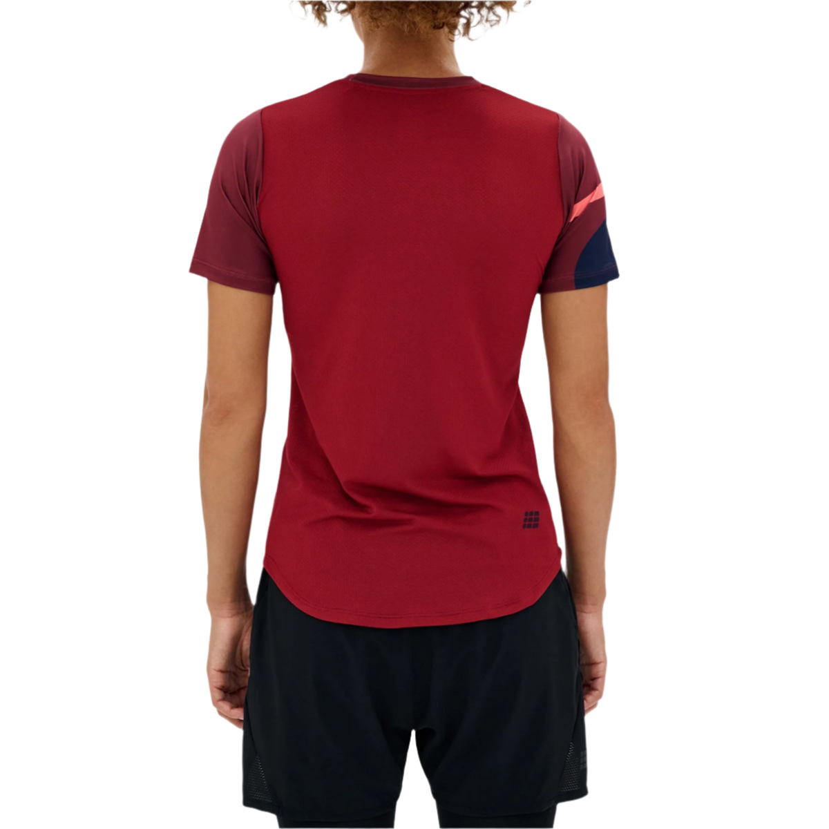 The Run Short Sleeve Shirt, Women, Crimson Multi