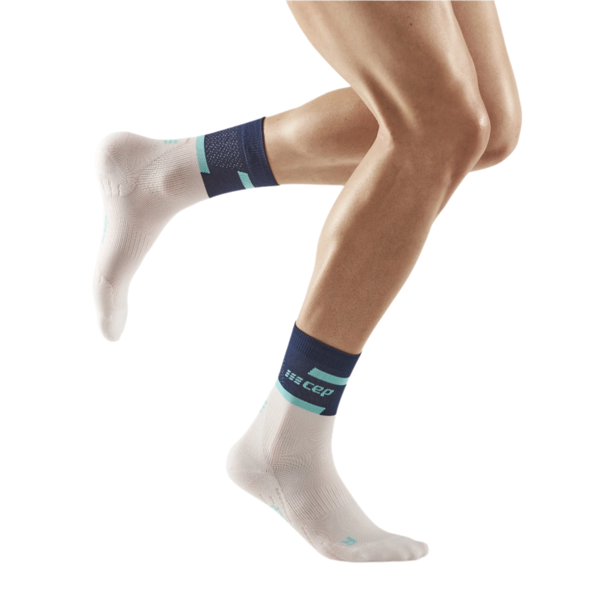 The Run Compression Mid Cut Socks 4.0, Men, Blue/Off White