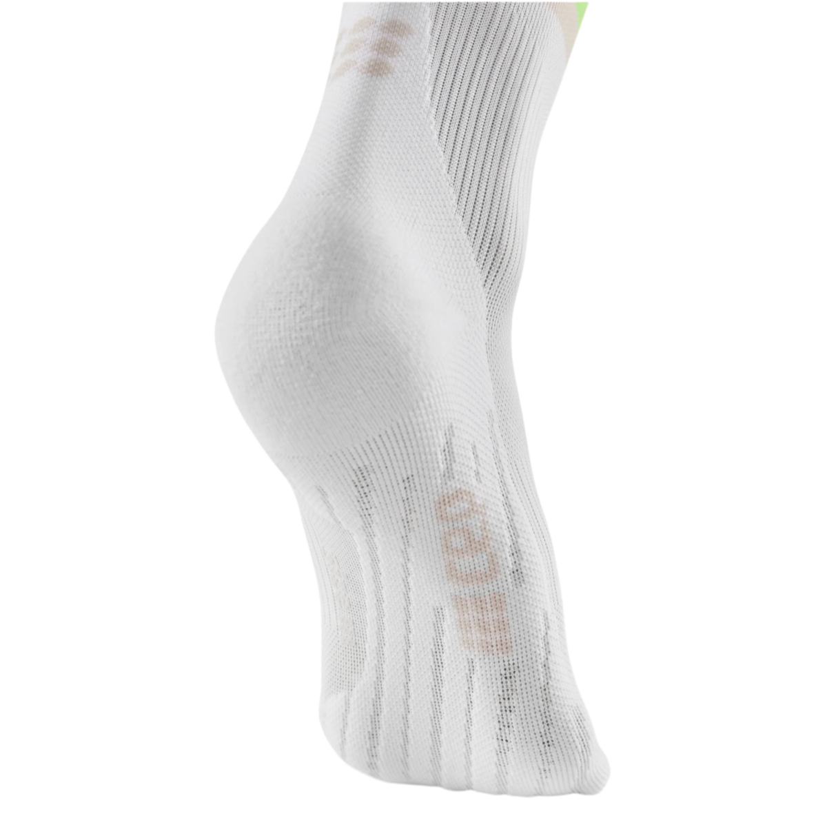The Run Compression Mid Cut Socks 4.0, Men, Lime Green/White