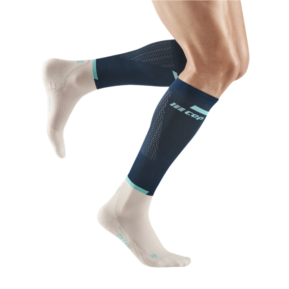 The Run Compression Tall Socks 4.0, Men, Blue/Off White