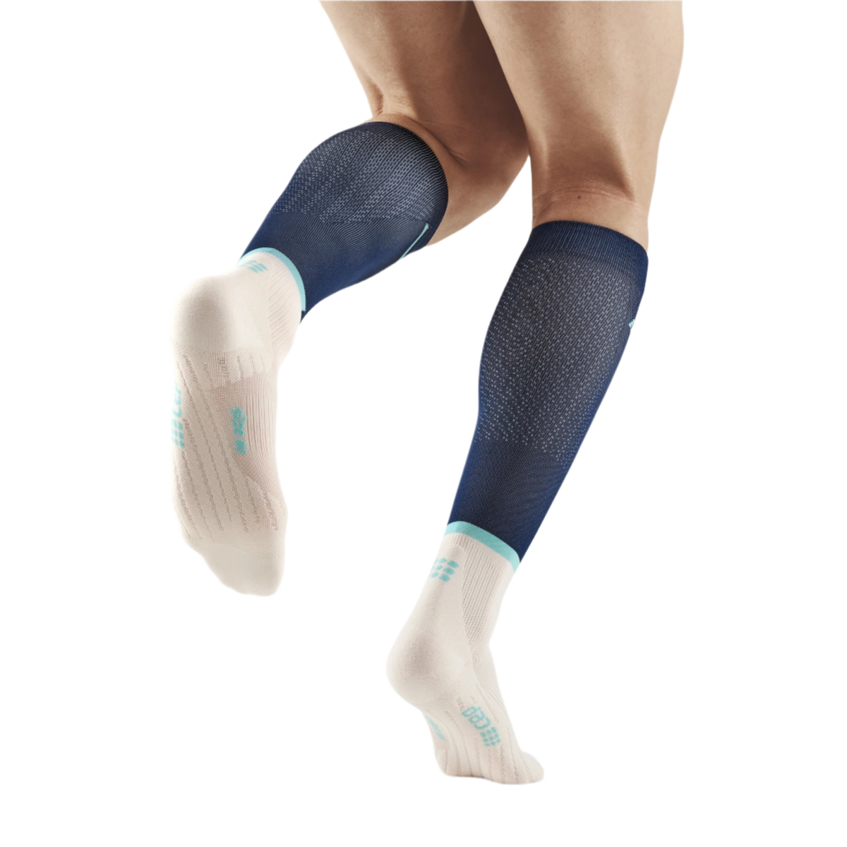 The Run Compression Tall Socks 4.0, Men, Blue/Off White