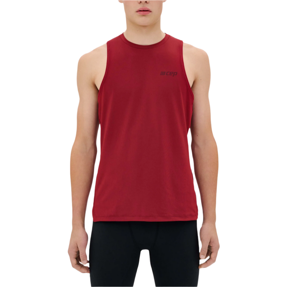 The Run Tank Top, Men, Crimson