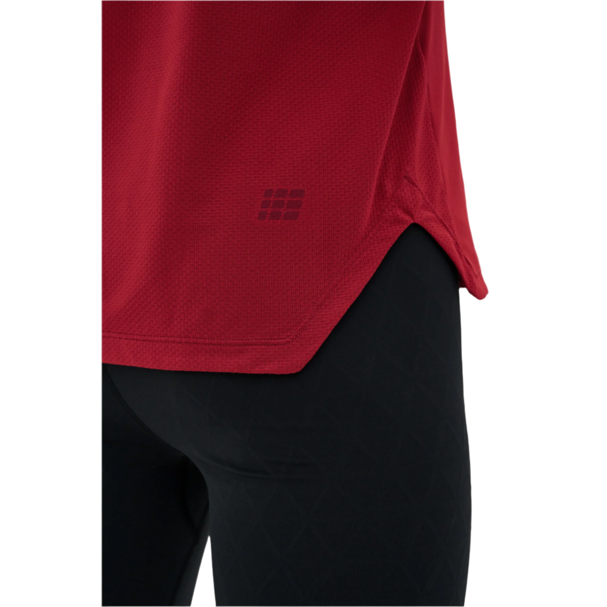 The Run Tank Top, Men, Crimson, close-up detail