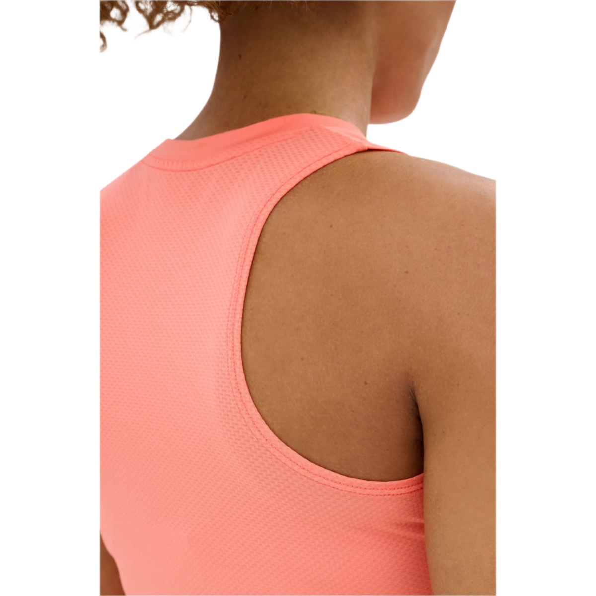 The Run Tank Top, Women, Coral, close-up detail