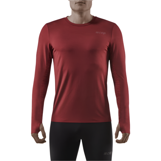 Run Long Sleeve Shirt, Men, Dark Red