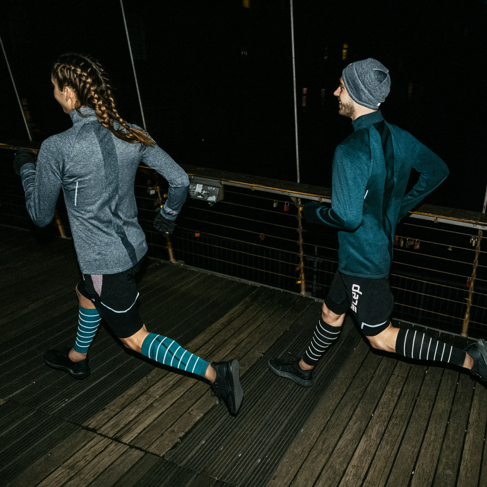 Reflective Compression Calf Sleeves, Men