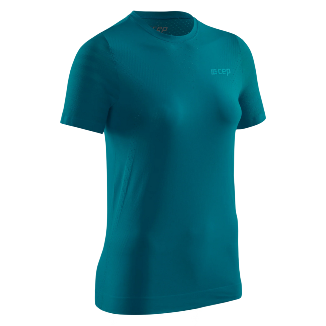 Ultralight Short Sleeve Shirt, Women, Petrol, Front View