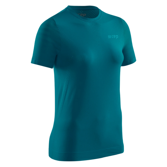 Ultralight Short Sleeve Shirt, Women, Petrol, Front View